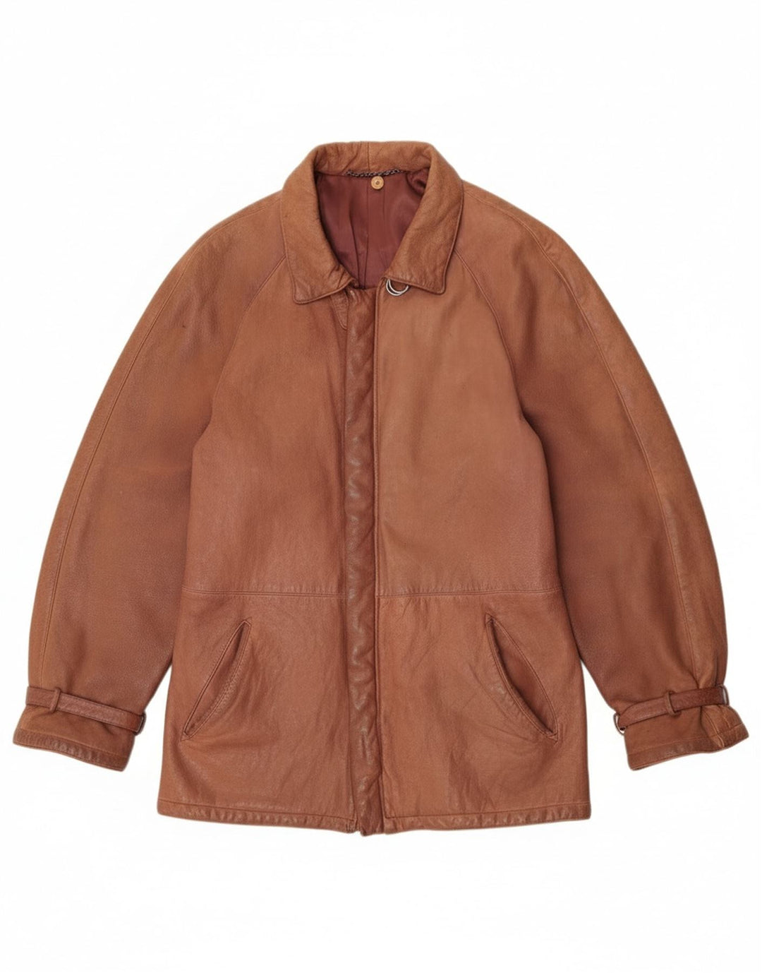 Vintage Γυναικείο Δερμάτινο Μπουφάν IT 52 2XL Καφέ
