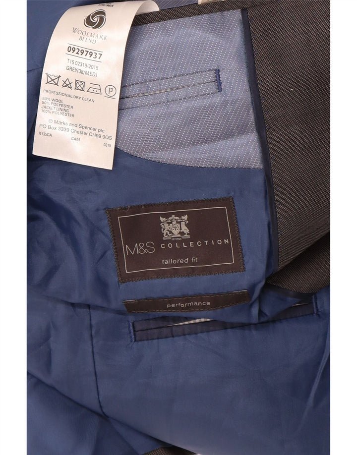 MARKS & SPENCER Ανδρικό τζάκετ σακάκι με 2 κουμπιά, 38 μεσαίο γκρι