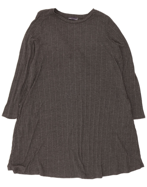 Marks & Spencer Γυναικείο μακρυμάνικο μπλουζάκι UK 24 4XL γκρι ριγέ