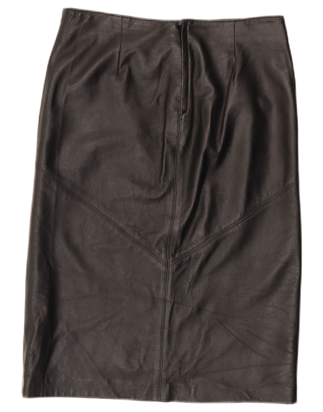 Vintage Γυναικεία Δερμάτινη Φούστα IT 44 Medium W30 Μαύρη Δερμάτινη