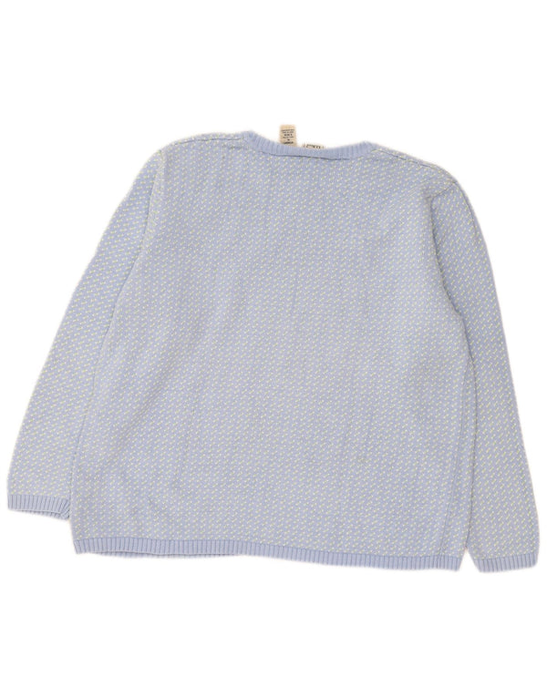 L.L.Bean Γυναικείο πουλόβερ με λαιμόκαυστο UK 18 XL Μπλε βαμβακερό