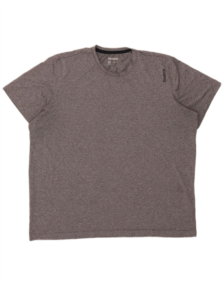 Ανδρικό T-Shirt Reebok Top 2XL με γκρι φλεγμονή πολυεστέρας
