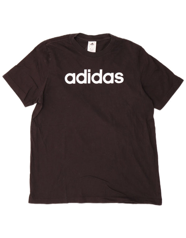 Adidas Mens Graphic T-Shirt Top Large Black Cotton