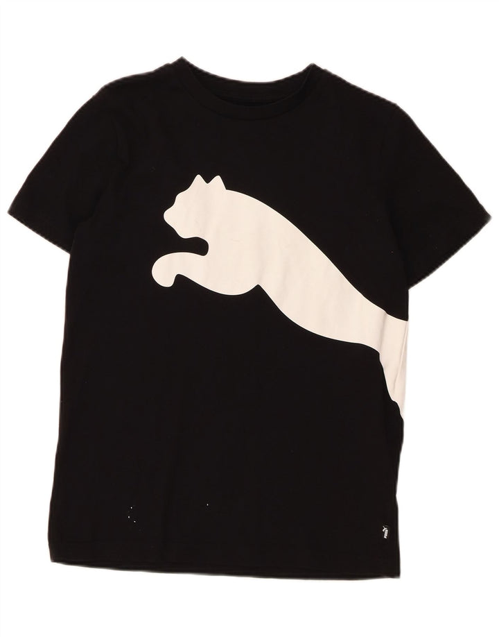 Puma Girls Graphic T-Shirt Top 13-14 Years Μαύρο