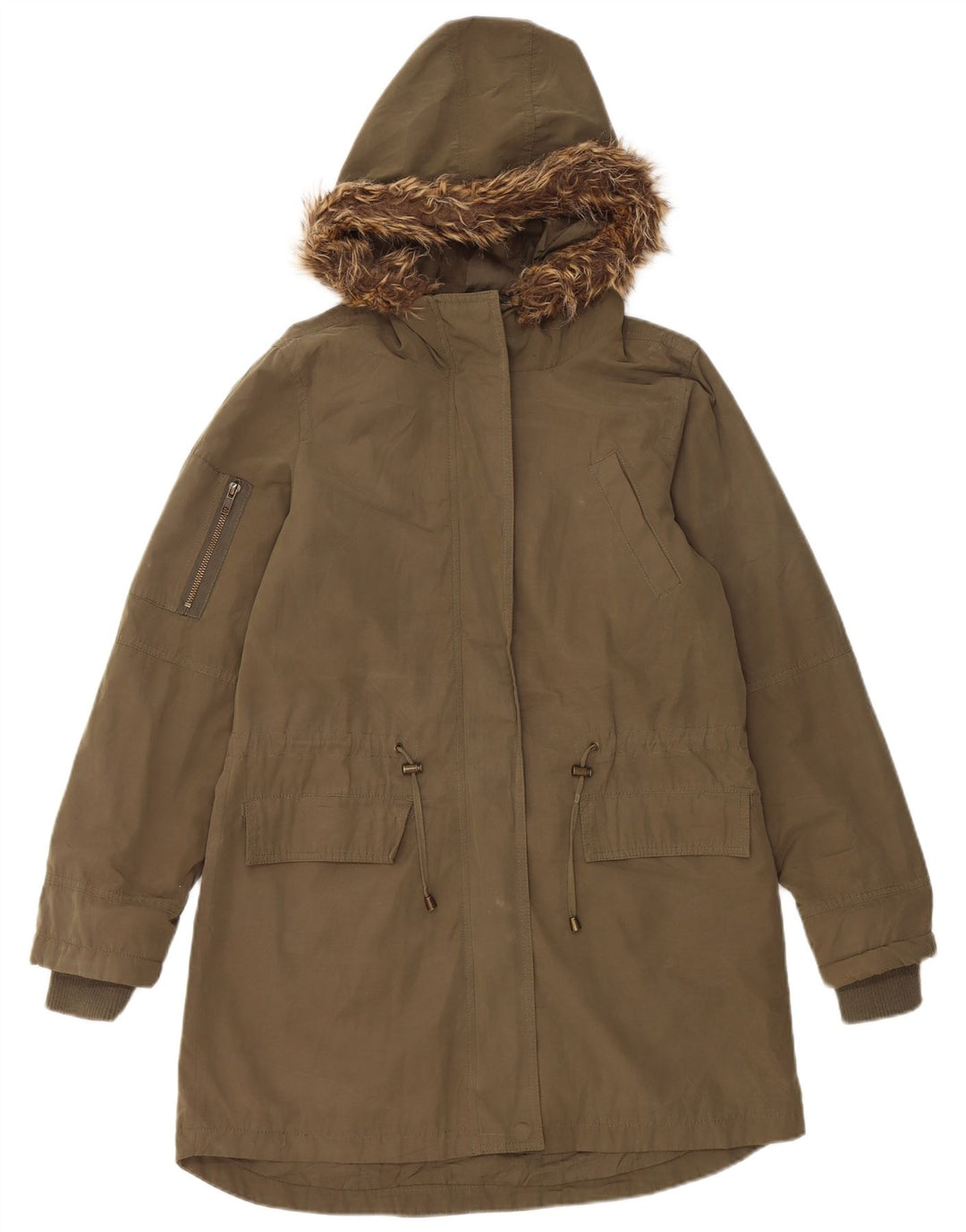 Γυναικείο Oasis Hooded Parka Jacket UK 10 Small Khaki Polyester