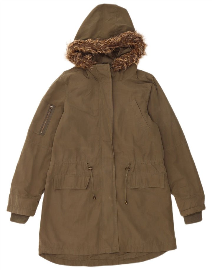 Γυναικείο Oasis Hooded Parka Jacket UK 10 Small Khaki Polyester