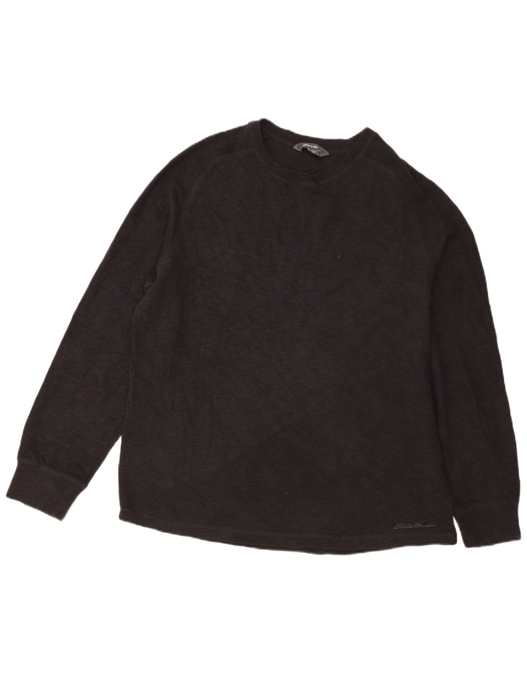 Ανδρικό μπλουζάκι Eddie Bauer μακρυμάνικο XL μαύρο βαμβακερό