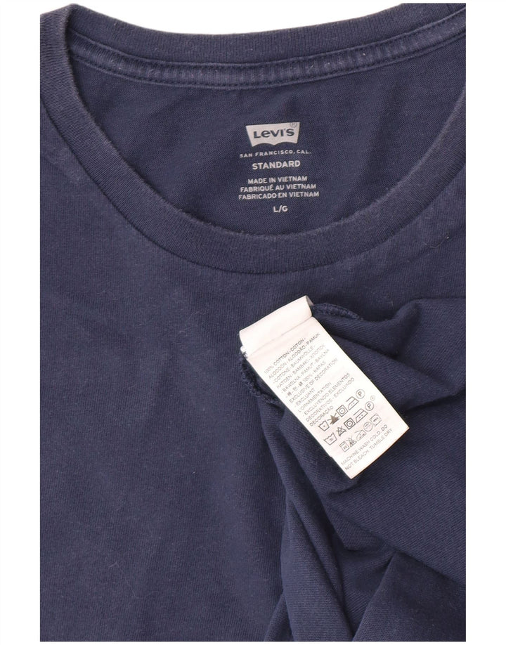 Ανδρικό T-Shirt Levi's Top Large Navy Blue από βαμβάκι