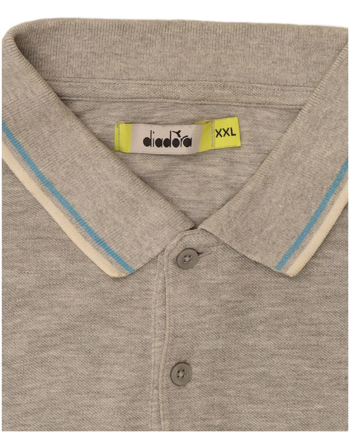 Ανδρικό πουκάμισο πόλο Diadora 2XL Γκρι