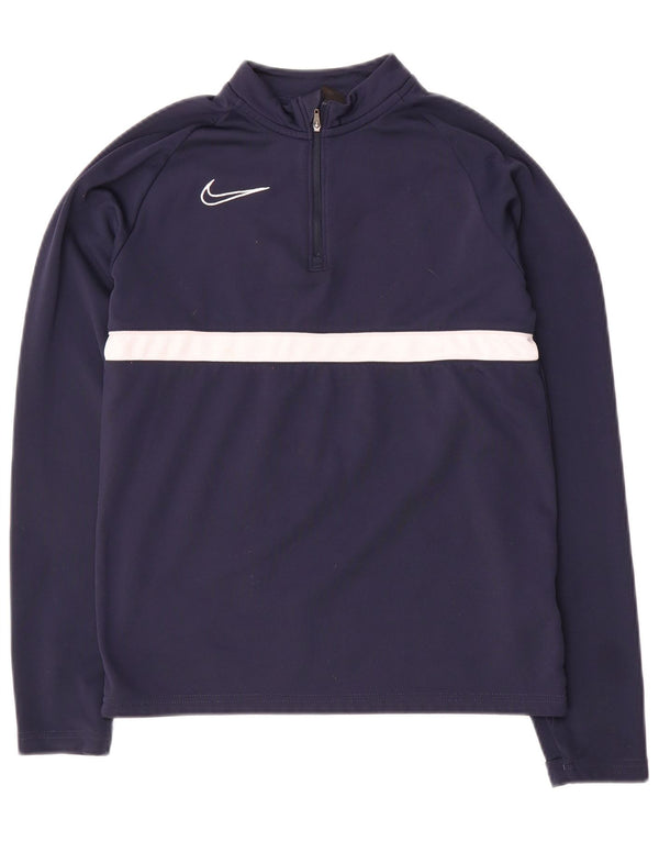 Nike Boys Dri Fit πουλόβερ αθλητική φόρμα 12-13 ετών Large Navy Blue