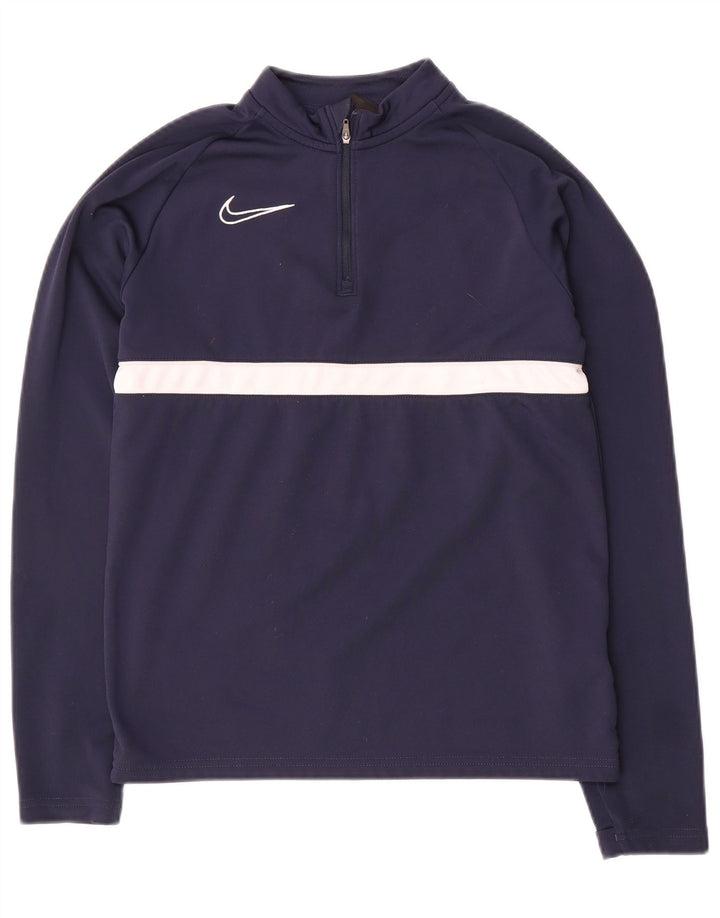 Nike Boys Dri Fit πουλόβερ αθλητική φόρμα 12-13 ετών Large Navy Blue