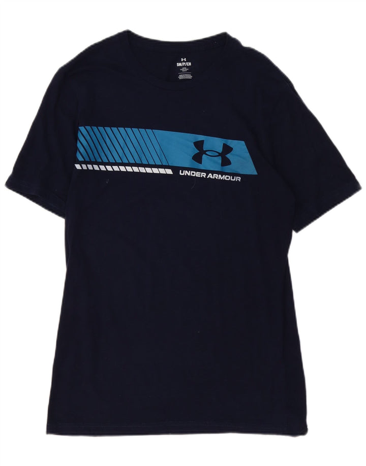 Ανδρικό γραφικό μπλουζάκι UNDER Armour Top Μικρό Navy Blue από βαμβάκι