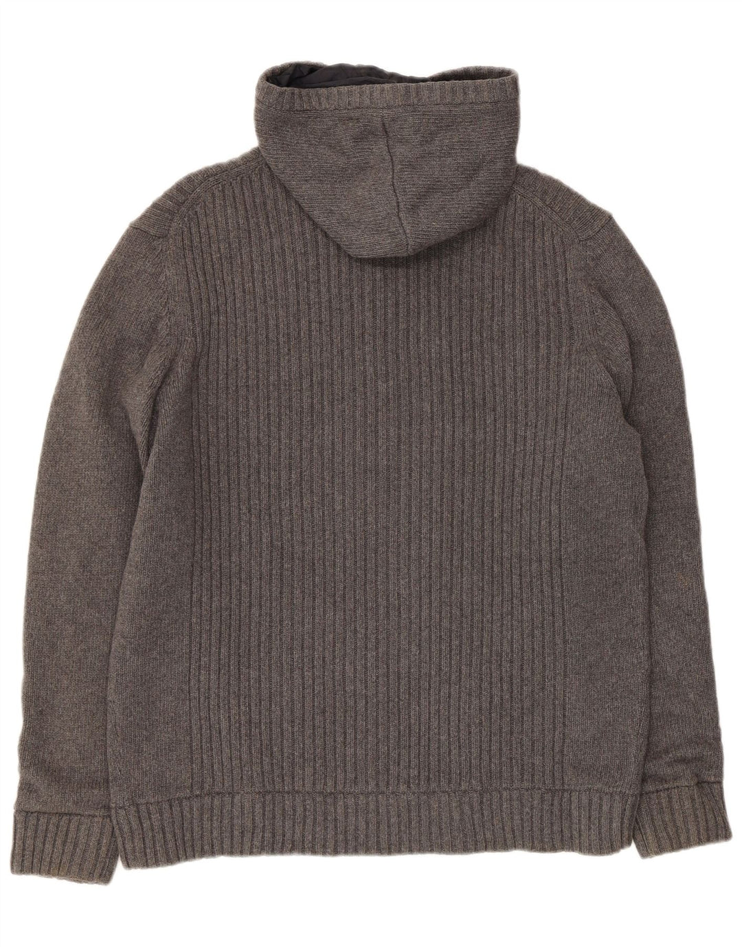 Ανδρικό πλεκτό μπουφάν με κουκούλα Massimo Dutti UK 42 XL Γκρι