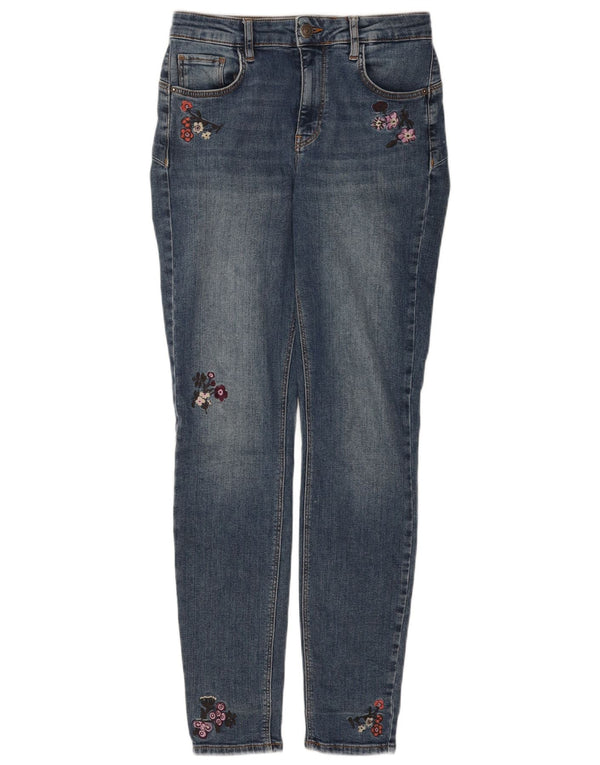 Desigual Γυναικείο Skinny Jeans με ψηλή μέση EU 40 Medium W26 L30 Blue Floral