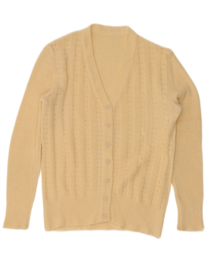 Vintage γυναικεία ζακέτα πουλόβερ UK 12 Medium Yellow