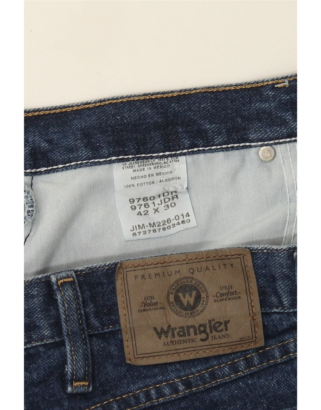 Ανδρικό τζιν Wrangler ίσιο W42 L30 Μπλε βαμβακερό