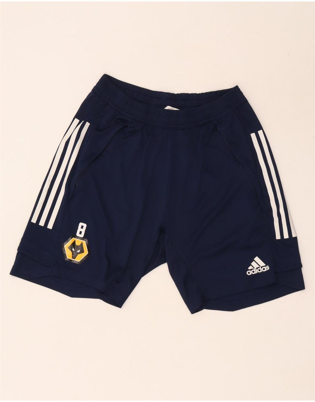 Ανδρικά σορτς Adidas Wolverhampton Wanderers με μεσαίο μπλε ναυτικό πολυεστέρα