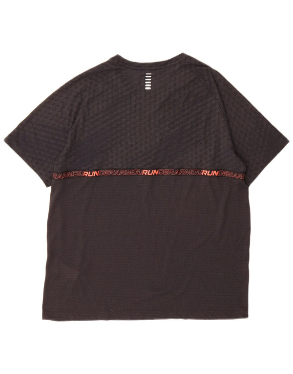 Under Armour Ανδρικό Heat Gear Graphic T-Shirt Top Large Black Geometric