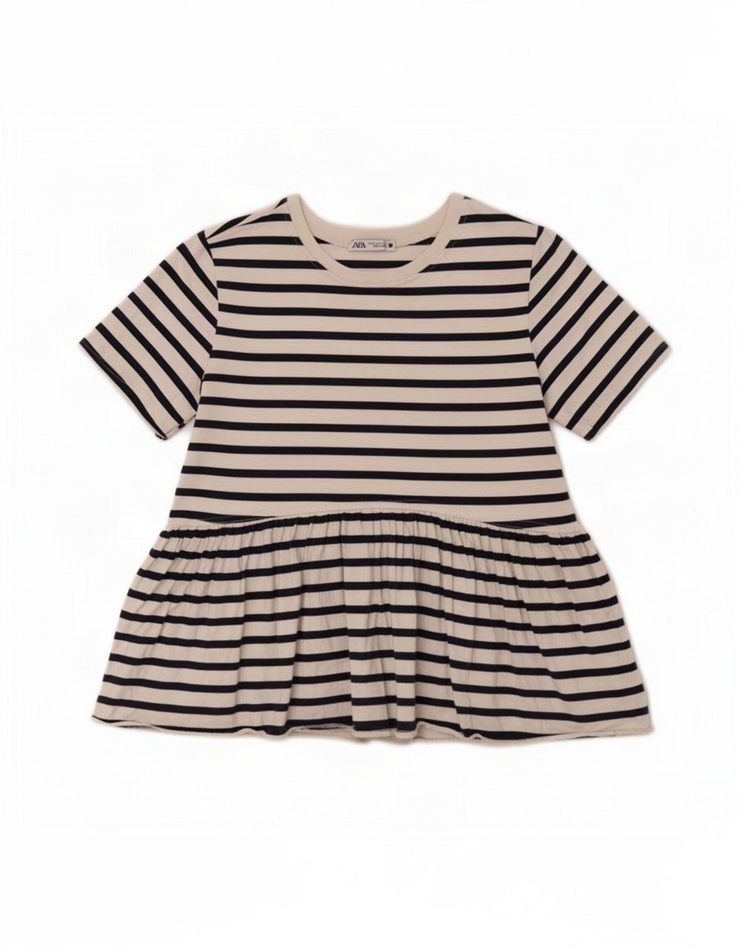 Zara Γυναικεία Μπλούζα Τοπ UK 10 Small White ριγέ