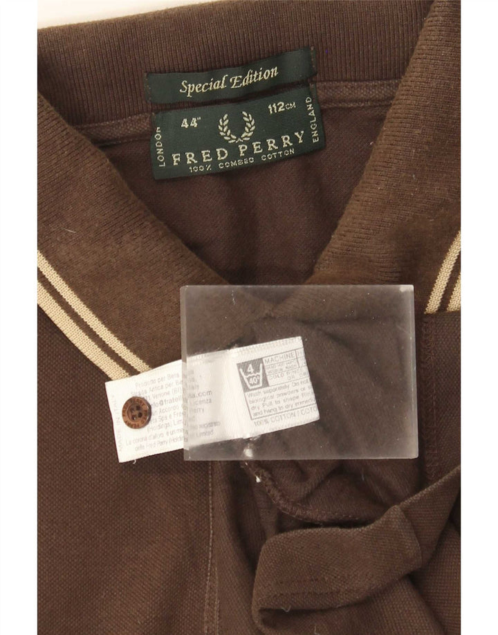 Fred Perry Ανδρικό μπλουζάκι πόλο ειδικής έκδοσης μεγάλο καφέ βαμβακερό