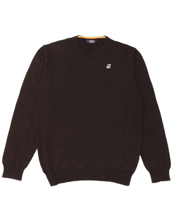 Ανδρικό πουλόβερ K-Way Crew Neck Jumper 2XL Μαύρο Ακρυλικό