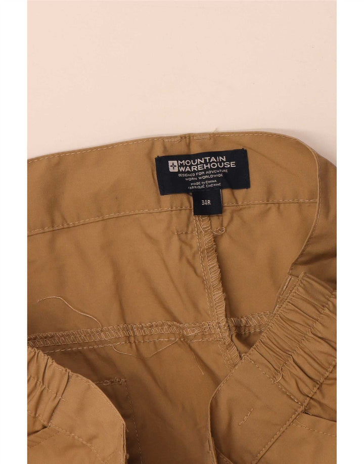 Mountain Warehouse Ανδρικό ίσιο παντελόνι Cargo W34 L33 Καφέ Πολυεστέρας