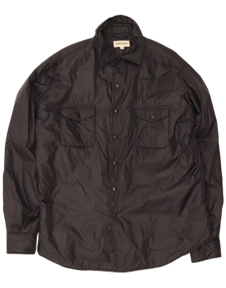Alberto Aspesi Ανδρικό Bomber Jacket UK 42 XL Black Polyamide