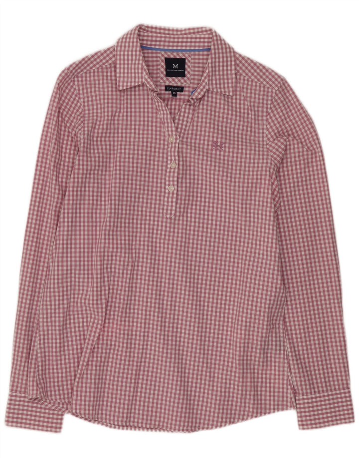 Crew Clothing Γυναικείο πουλόβερ πουκάμισο UK 10 Small Purple Gingham