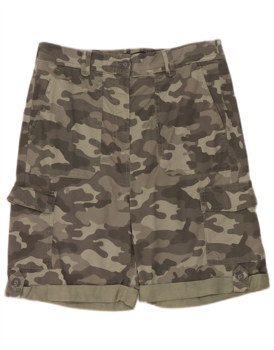 Marks & Spencer Γυναικείο ψηλόμεσο σορτς UK 12 Medium W30 Khaki