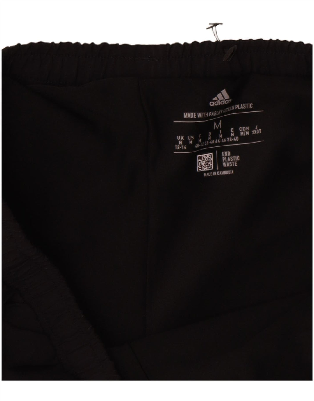 Γυναικείο αθλητικό σορτς Adidas UK 12/14 Μεσαίο μαύρο πολυεστέρα