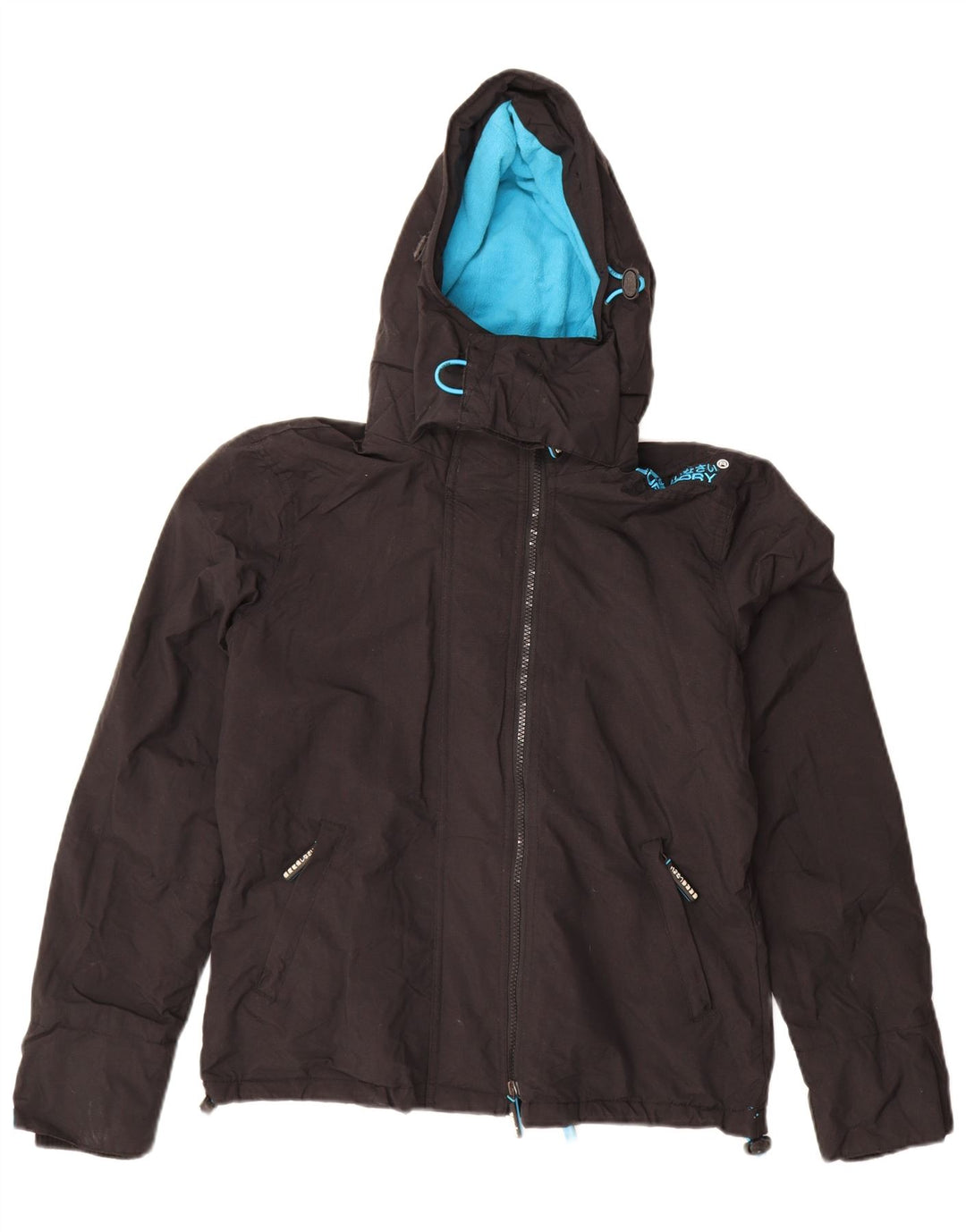 Ανδρικό μπουφάν Windcheater με κουκούλα Superdry UK 38 Medium Black