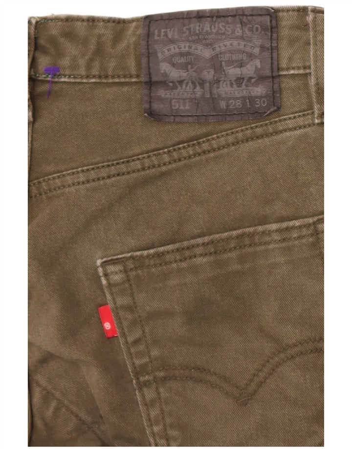 Levi's Mens 511 Slim Jeans W28 L26 Πράσινο βαμβακερό