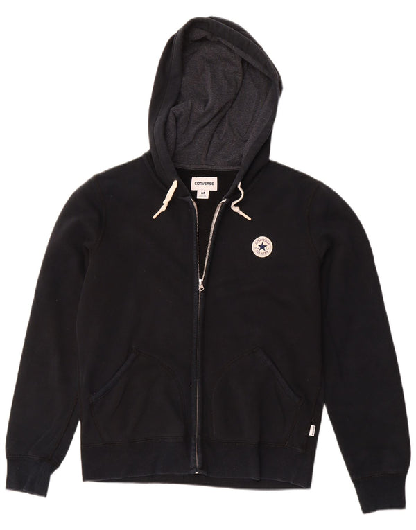 Γυναικείο πουλόβερ CONVERSE Chuck Taylor Zip Hoodie UK 14 μεσαίο μαύρο βαμβακερό