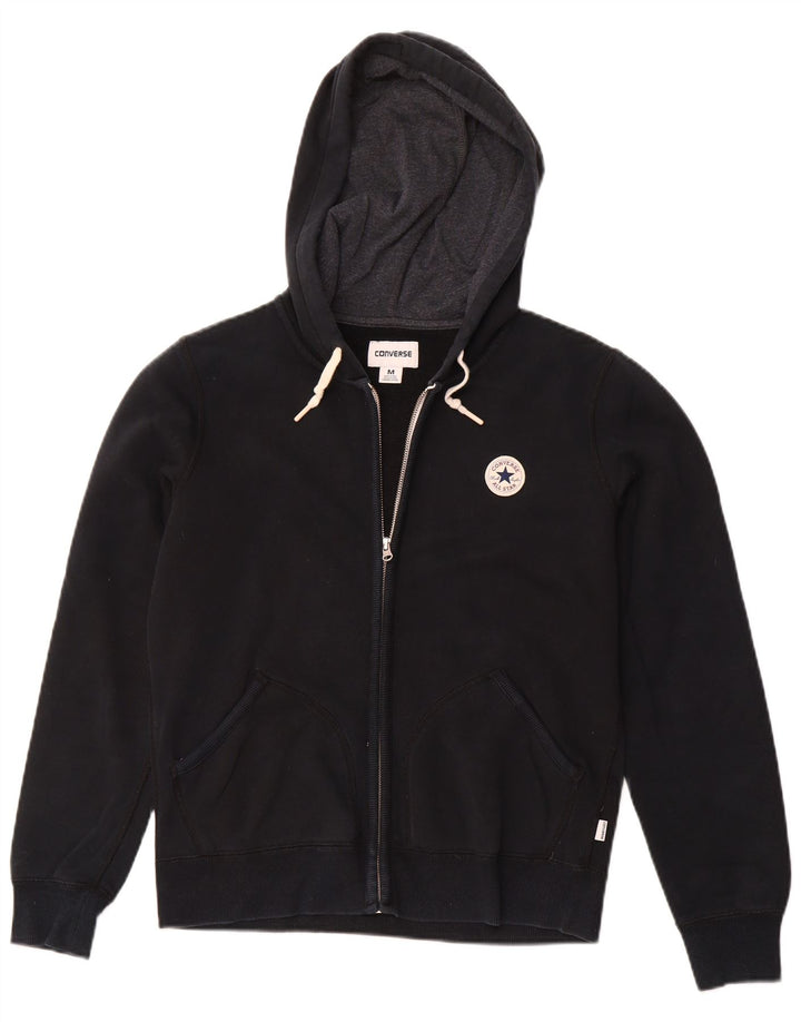 Γυναικείο πουλόβερ CONVERSE Chuck Taylor Zip Hoodie UK 14 μεσαίο μαύρο βαμβακερό