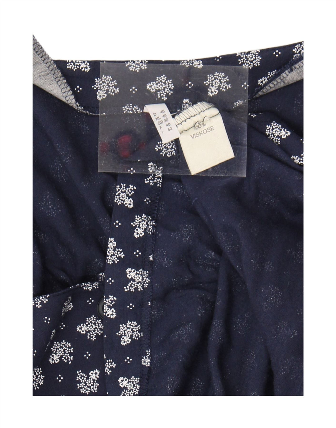 Vintage Γυναικείο Playsuit UK 20 2XL Navy Blue Floral Viscose