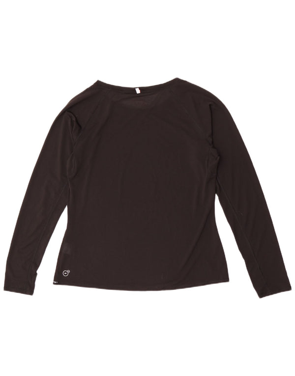 Puma Womens Top Long Sleeve UK 16 Large Black Polyester