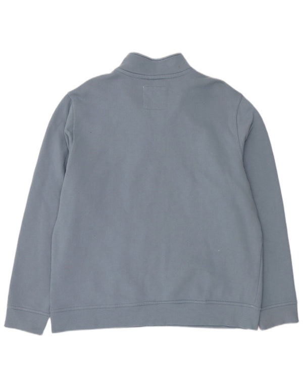 Crew Clothing Mens Zip Neck Sweatshirt Jumper 3XL Blue Cotton