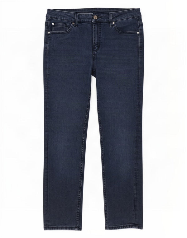 Marks & Spencer Γυναικεία Cropped Jeans UK 14 Large W30 L25 Navy Blue Cotton