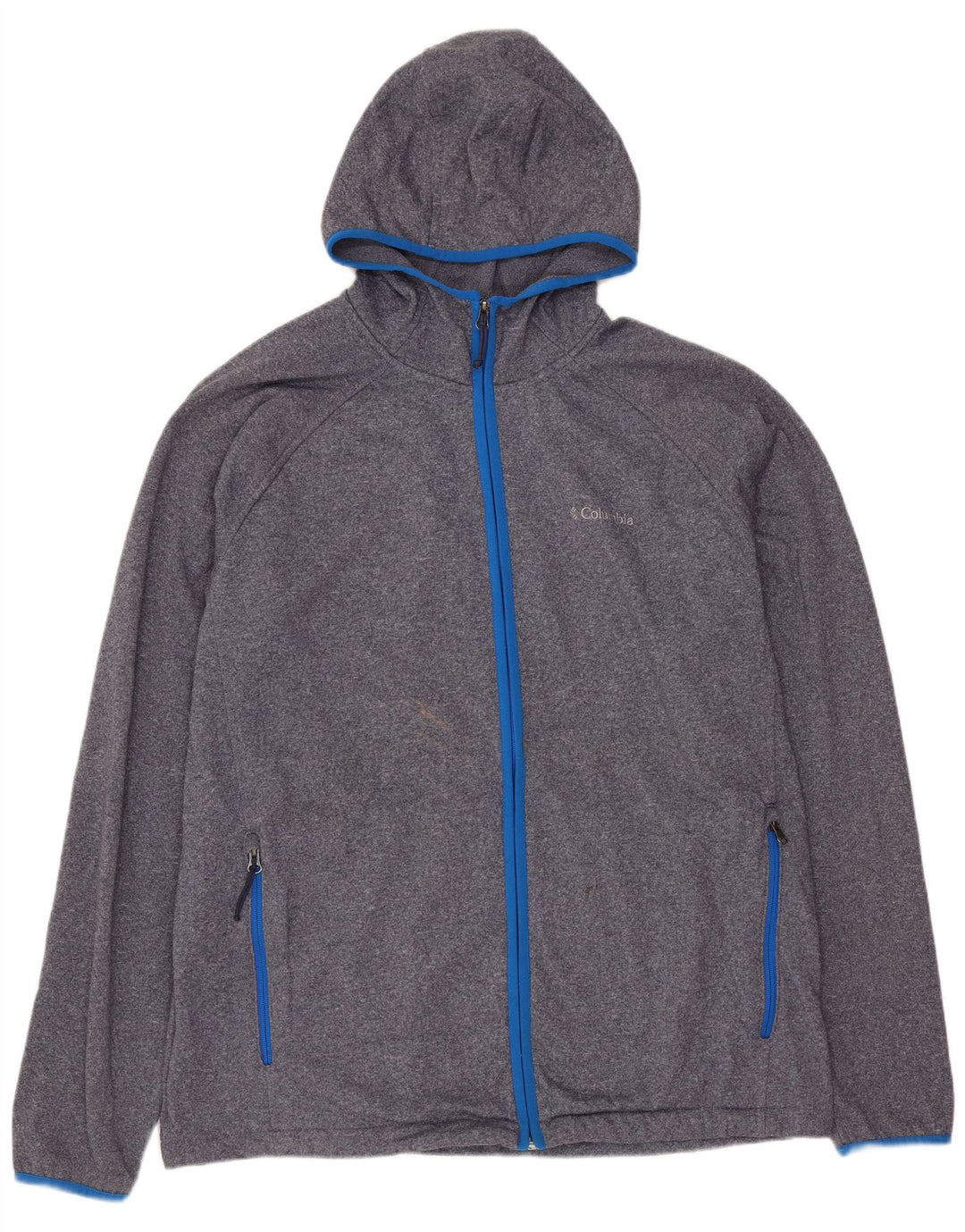 Ανδρικό πουλόβερ με κουκούλα με φερμουάρ COLUMBIA XL πολυεστέρας με μπλέ ναυτικό