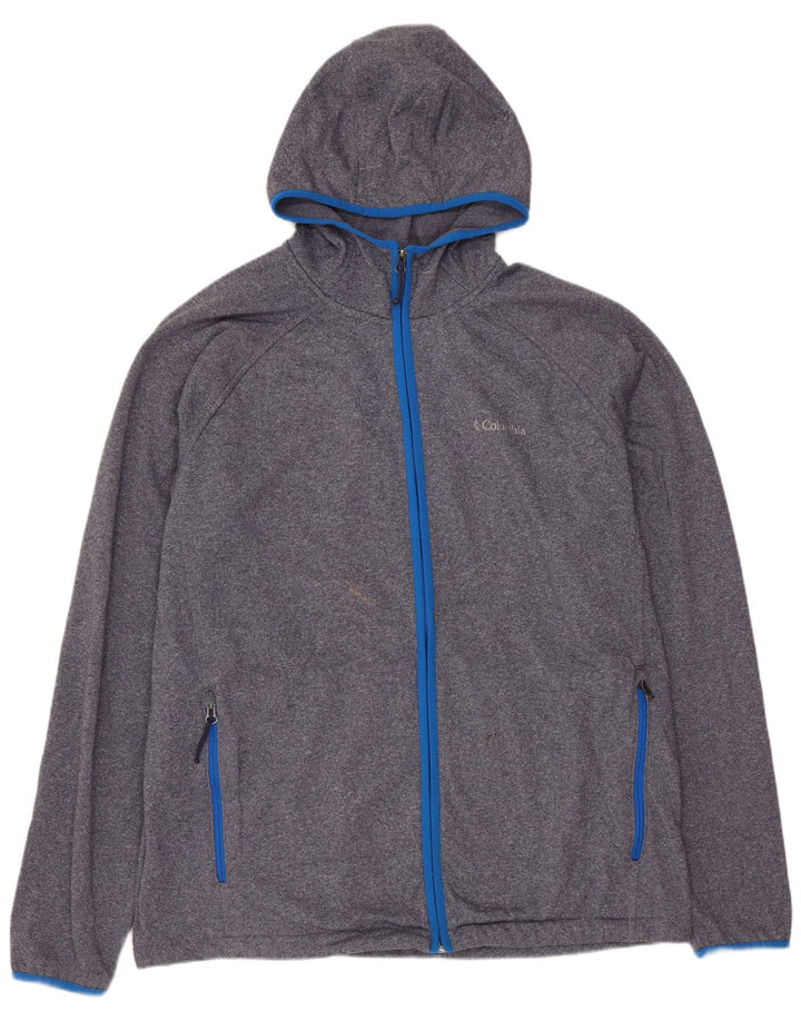 Ανδρικό πουλόβερ με κουκούλα με φερμουάρ COLUMBIA XL πολυεστέρας με μπλέ ναυτικό