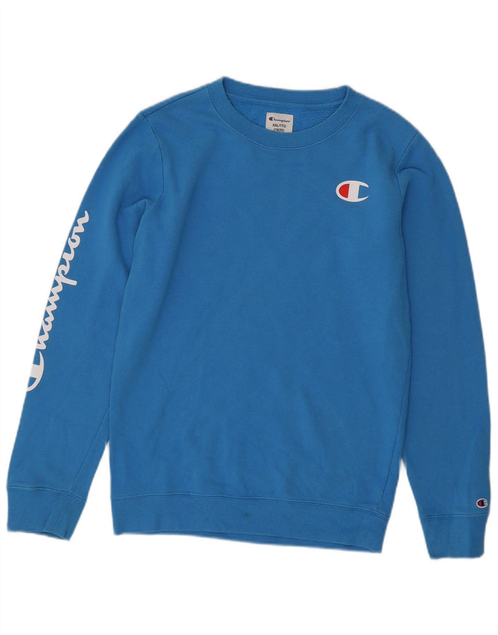 Champion Boys Graphic Sweatshirt Jumper 15-16 ετών 2XL Μπλε βαμβακερό