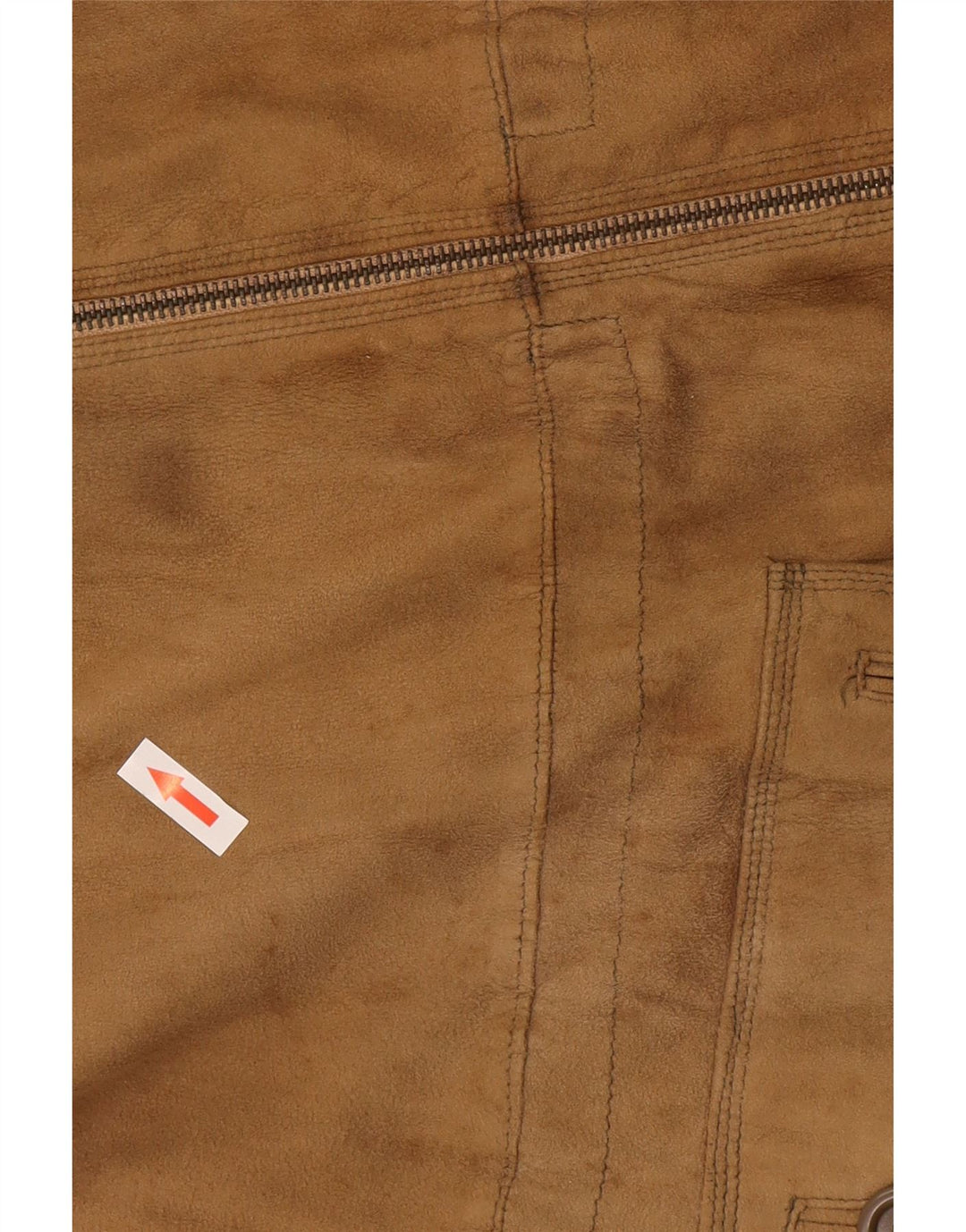 Vintage γυναικείο σουέτ πανωφόρι UK 8 Small Beige