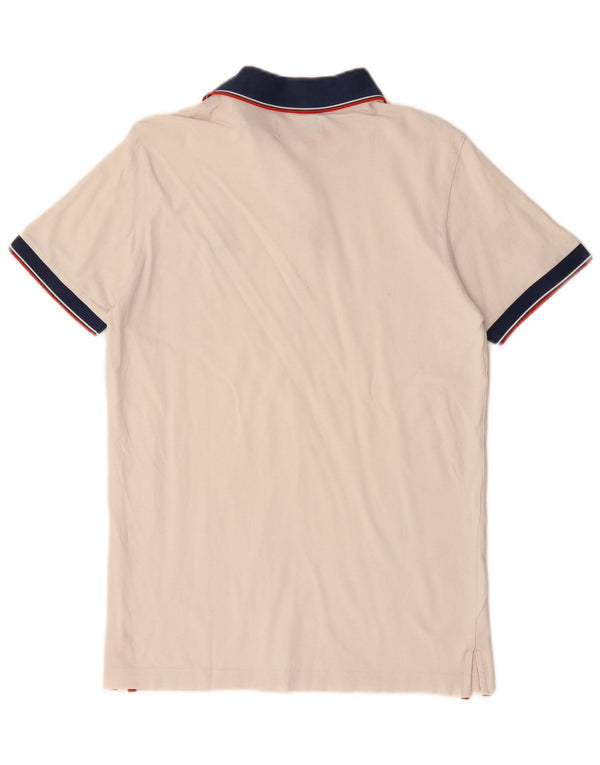 AUSTRALIAN L'ALPINA Mens Polo Shirt IT 52 Large Off White Cotton