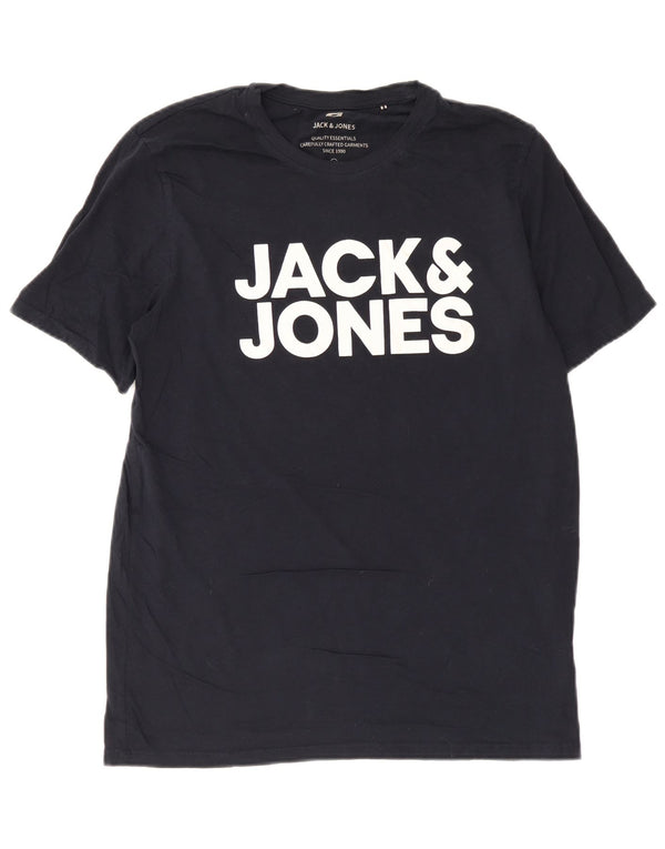 Jack & Jones Ανδρικό γραφικό T-Shirt Top XL Navy Blue Cotton