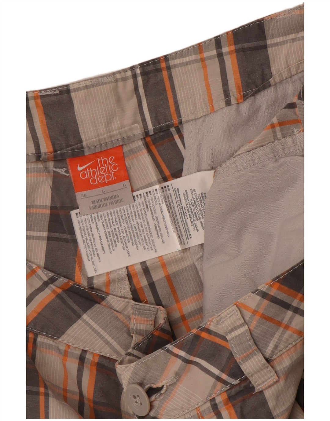 Ανδρικό σορτς NIKE Cargo W36 Large Grey Check Cotton