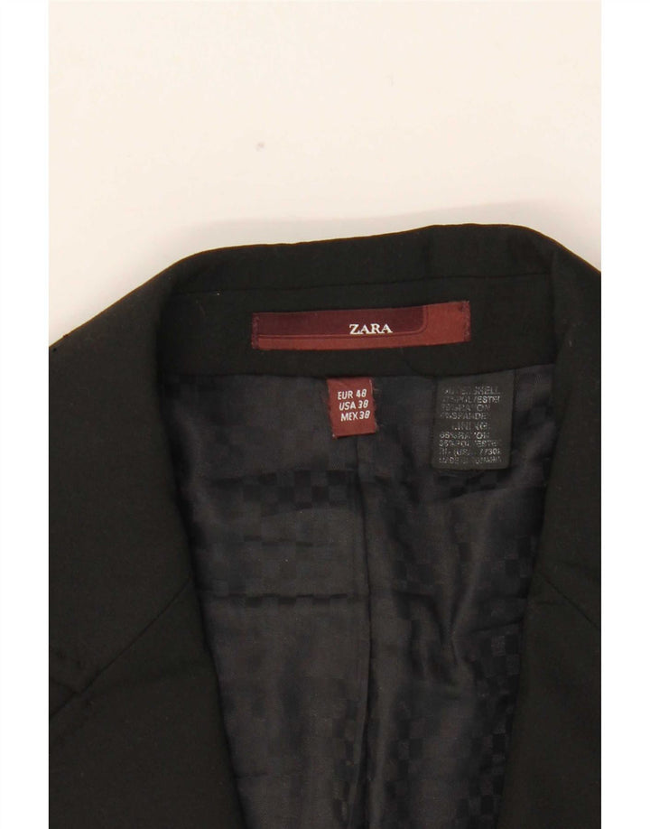 Zara Ανδρικό σακάκι σακάκι με 3 κουμπιά EU 48 Μεσαίο μαύρο πολυεστέρα