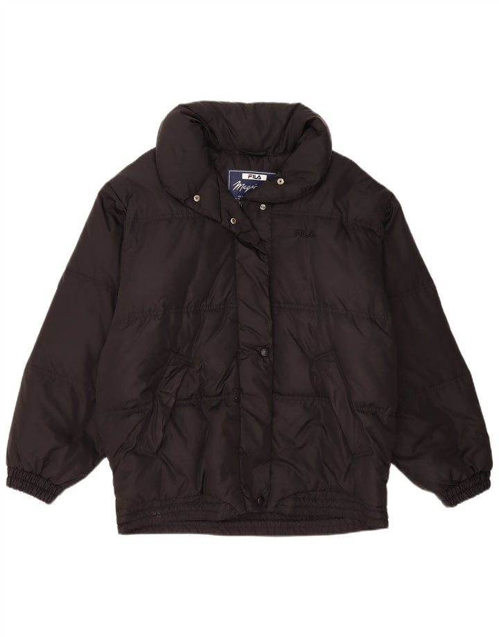 Fila Γυναικείο μπουφάν Magic Line Υπερμεγέθη με επένδυση IT 44 Μεσαίο Μαύρο Πολυαμίδιο