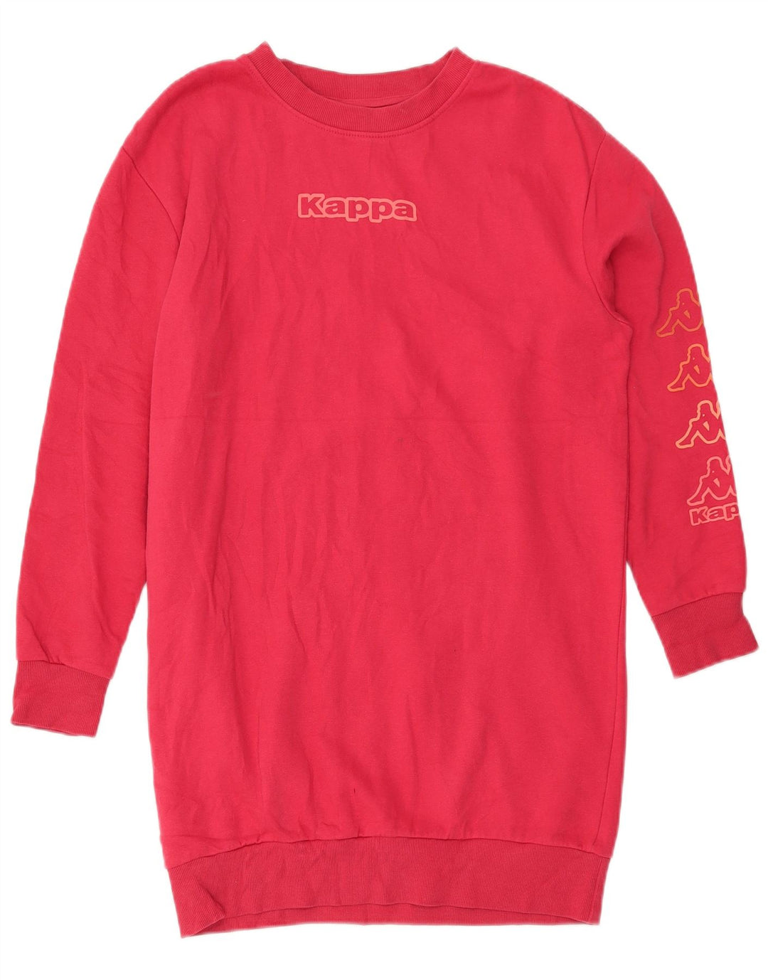 KAPPA Γυναικείο Φούτερ γραφικό Jumper Φόρεμα UK 14 Medium Pink