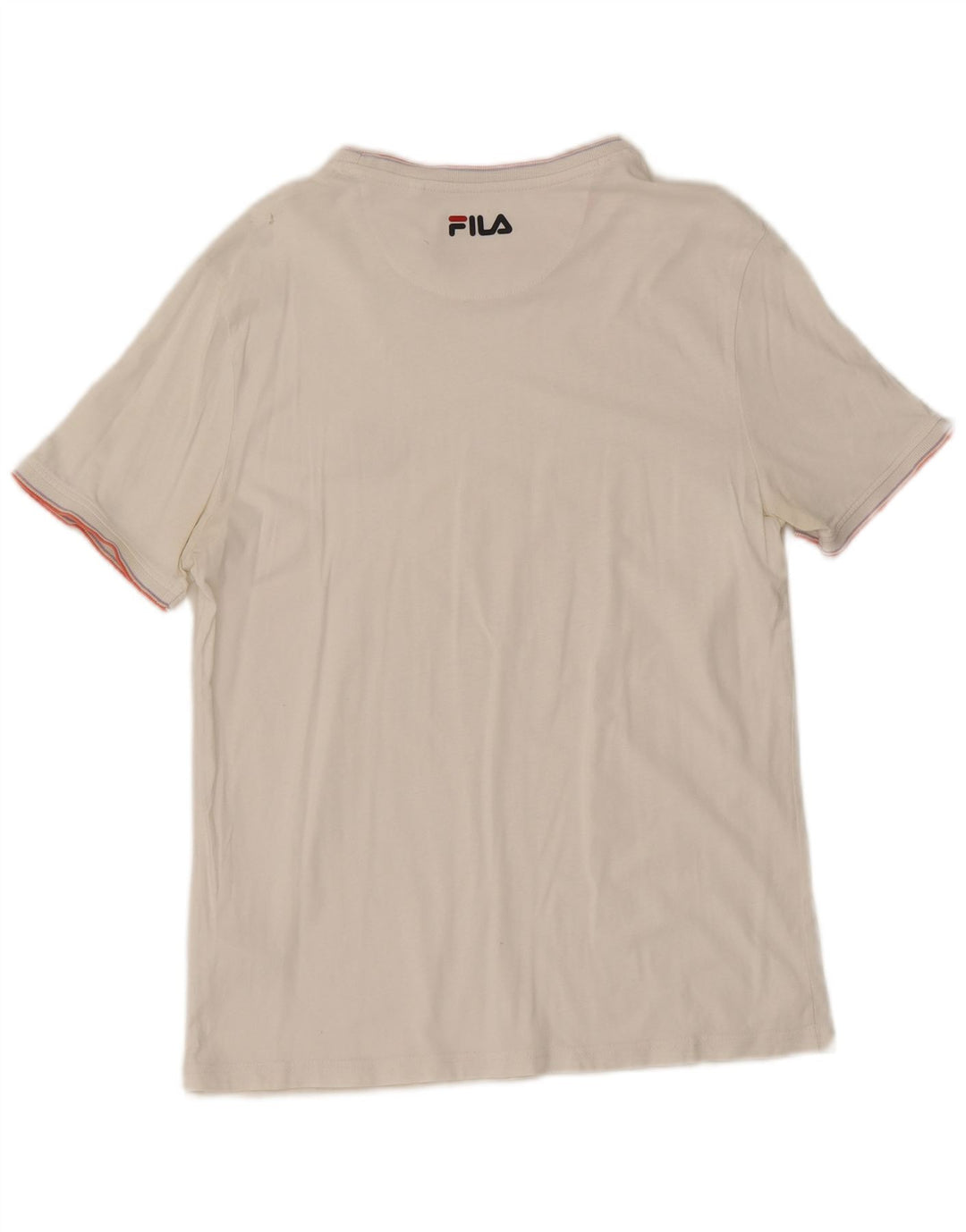 Ανδρικό T-Shirt Fila Top Μικρό Λευκό Βαμβακερό ριγέ