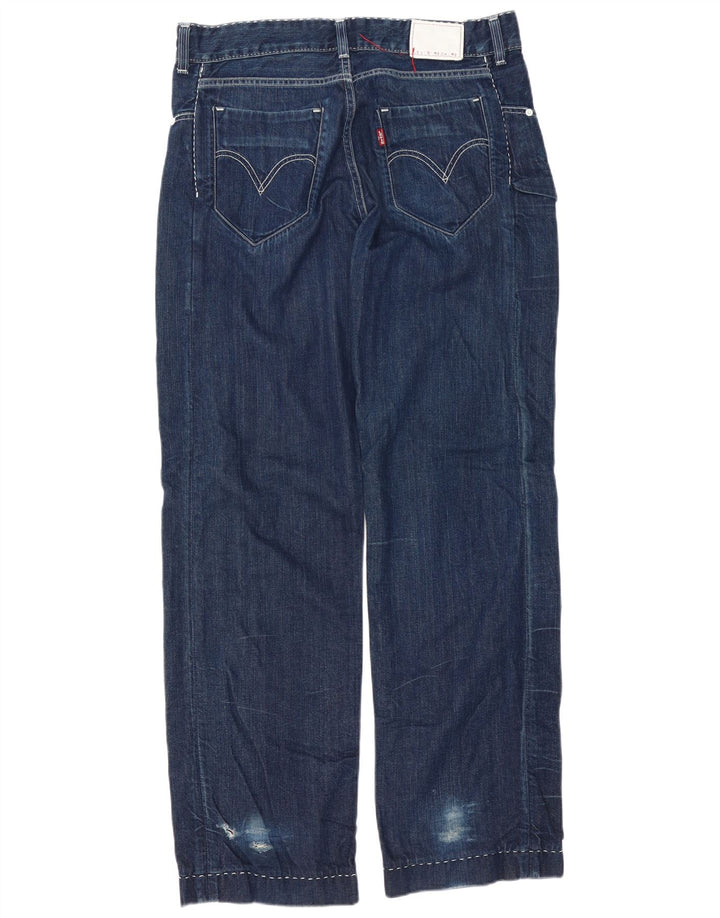 Ανδρικό τζιν Levi's Straight W34 L34 Navy Blue Cotton